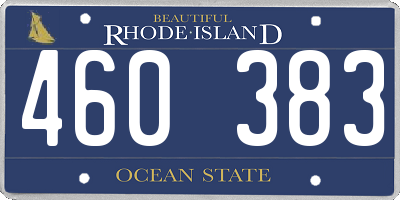 RI license plate 460383