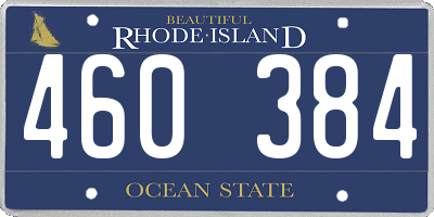 RI license plate 460384