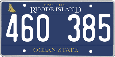 RI license plate 460385
