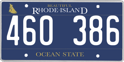 RI license plate 460386