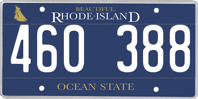 RI license plate 460388