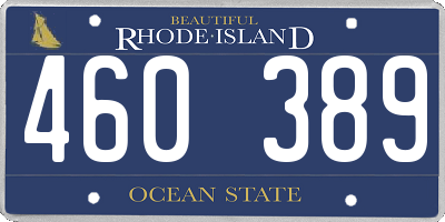 RI license plate 460389