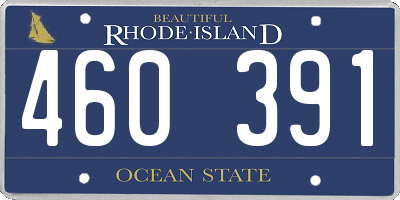 RI license plate 460391