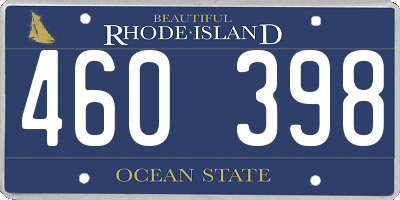RI license plate 460398