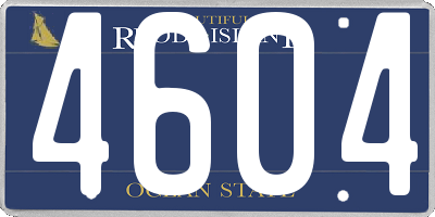 RI license plate 4604