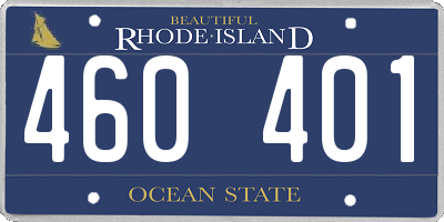 RI license plate 460401