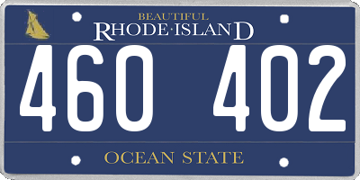 RI license plate 460402