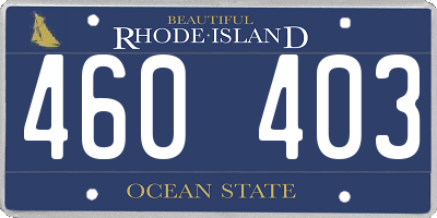 RI license plate 460403