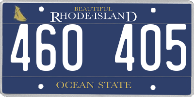 RI license plate 460405