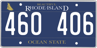 RI license plate 460406