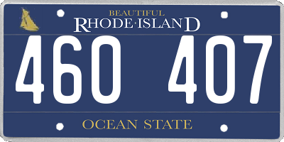 RI license plate 460407