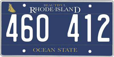 RI license plate 460412
