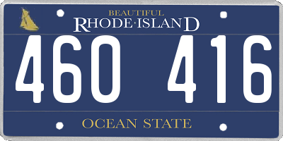 RI license plate 460416