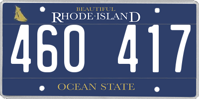 RI license plate 460417