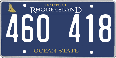 RI license plate 460418