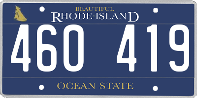 RI license plate 460419