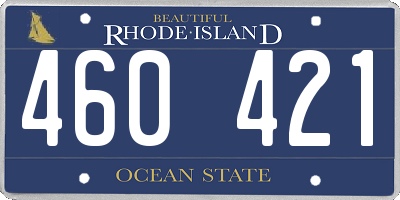 RI license plate 460421