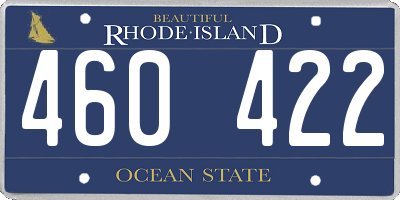 RI license plate 460422