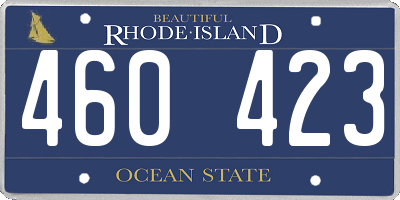 RI license plate 460423