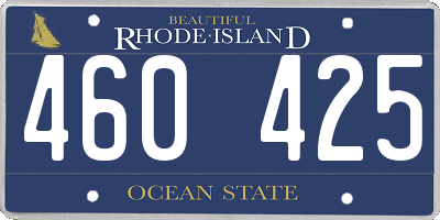 RI license plate 460425