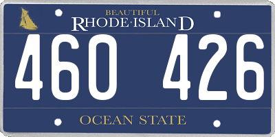 RI license plate 460426