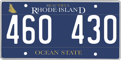 RI license plate 460430