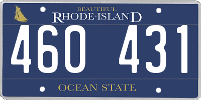 RI license plate 460431