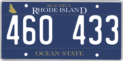 RI license plate 460433
