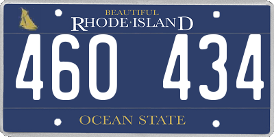 RI license plate 460434