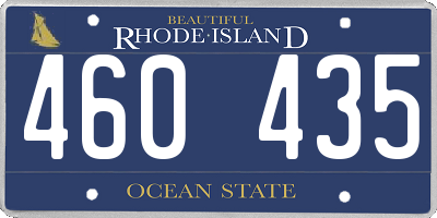 RI license plate 460435