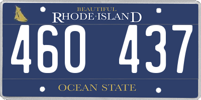 RI license plate 460437