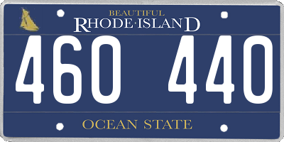 RI license plate 460440