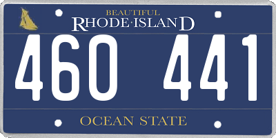 RI license plate 460441