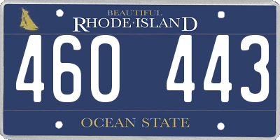 RI license plate 460443