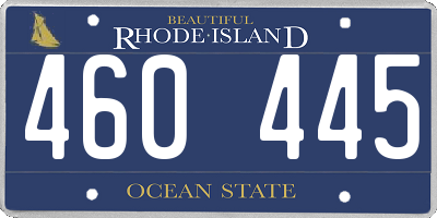RI license plate 460445