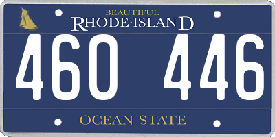 RI license plate 460446