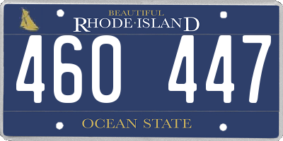 RI license plate 460447