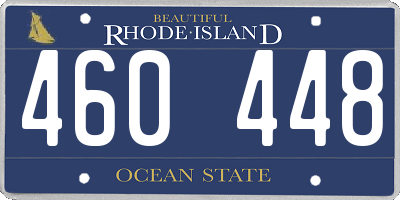 RI license plate 460448