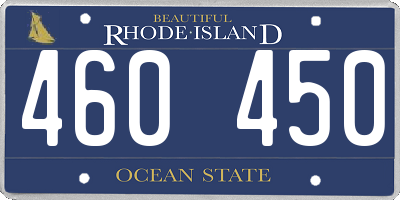 RI license plate 460450