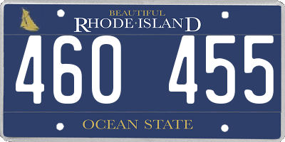 RI license plate 460455