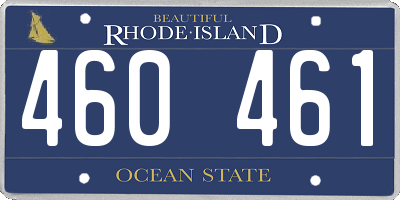 RI license plate 460461