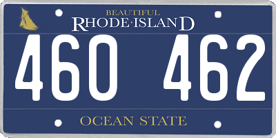 RI license plate 460462