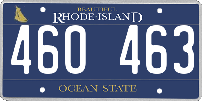 RI license plate 460463