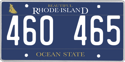 RI license plate 460465