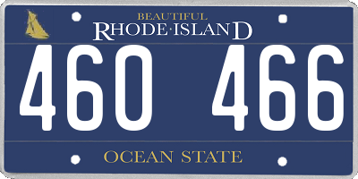 RI license plate 460466