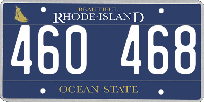 RI license plate 460468
