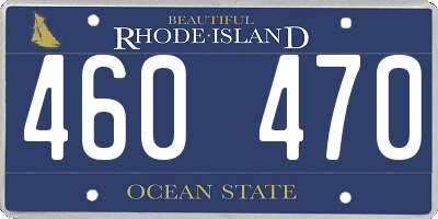 RI license plate 460470