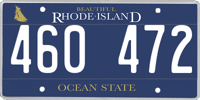 RI license plate 460472