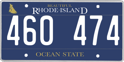 RI license plate 460474
