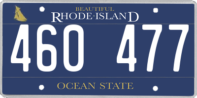 RI license plate 460477